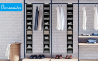 Organiseurs de placard suspendus authentiques à 10 étagères, rangement de garde-robe, étagères suspendues pliables, organisateur de vêtements, article de rangement pour chambre à coucher