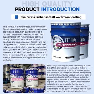 Wholesale Non-cured Rubber Asphalt Non Curing Rubber Modified <b>Bitumen</b> Waterproof Coating for Concrete Roof Black - Product Image 3