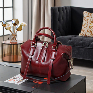 2025 Cổ Điển Cầm Tay Lớn Da Bò Của Phụ Nữ Túi Không Thấm Nước Chính Hãng Da Nylon Lót Crossbody Da Vali Trường Hợp Túi - Product Image 2