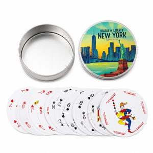 Großhandel Spanischer UV-Drucker für Hersteller Dollor 54 Poker-Größe Erwachsenenspiel Sexy Kreisförmige Spielkarten - Product Image 1