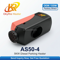 Chauffage de cabine diesel Premium OkyRie AS50-4 5KW, 9 modèles en option, télécommande numérique LCD, pour camion, bateau, chauffage diesel