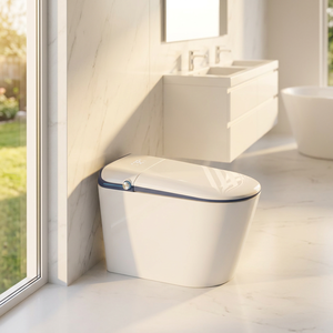 Limite di pressione dell'acqua a sifone automatico per WC intelligente La nuova versione inglese include il telecomando S-Trap per uso domestico in bagno - Product Image 1