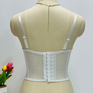 Top de corsé sexy al por mayor para mujer, corsé liso con lentejuelas bustier ajustado top corto con diseño de espina de pescado - Product Image 6