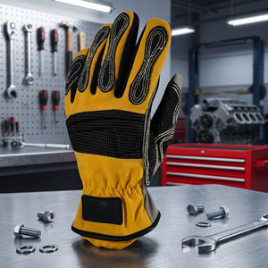 Guantes de Extricación Personalizados de Cuero con TPR Anti-Impacto, Resistentes a Cortes, para Rescate, Seguridad, Protección contra Patógenos, Bomberos, Respuesta a Emergencias, 8oz - Product Image 3