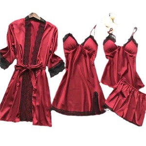 Conjunto de Cuatro Piezas de Encaje de Lujo Ligero para Mujer Europea y Americana, Tallas Grandes, con Almohadillas Removibles, Camisola Sexy, Se Puede Usar con o sin Forro, ODM - Product Image 5