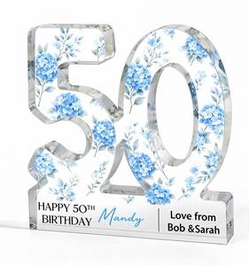 Placa de Acrílico Personalizada con Número de Cumpleaños, Decoración de Escritorio, Regalo para Aniversario de Bodas, Decoración para el Hogar - Product Image 2