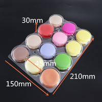 Plateau d'emballage Macaron Blister à clapet Plateau d'emballage alimentaire PET en plastique transparent personnalisé de haute qualité pour Macaron