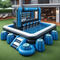Grand bar de piscine gonflable en PVC de conception supérieure avec protection UV et imperméable pour les événements à domicile, les cabanes de plage