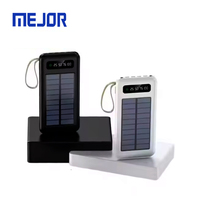 Chargeur portable de type C pour l'extérieur, 20000 mAh, batterie externe à charge rapide, banque d'alimentation solaire avec câble intégré