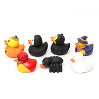 Baignoire en forme de canard en caoutchouc PVC imprimé en masse personnalisé Halloween Jouets pour le bain intégrant des motifs