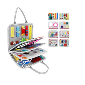 Activités d'apprentissage pour la motricité fine Jouet <span class=keywords><strong>de</strong></span> voyage pour 1 2 3 4 ans Jouets éducatifs Cadeau pour les tout-petits Feutre occupé Board - Product Image 1