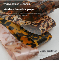Papier de transfert pour ongles effet écaille de tortue et ambre, imprimés léopard automne-hiver et autocollants de transfert dégradé rétro ciel étoilé