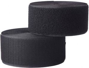 Durable 25m/roll 1/2 Inch Black Nylon <b>Hook</b> and Loop Tape Separated and Releasable for Sewing on Shoes <b>Curtains</b> Sofas Carpets - Product Image 2
