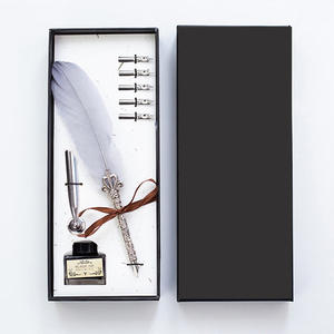 Ensemble de stylos à plume personnalisés en gros d'usine, encre à tremper, stylo plume créatif, stylo en métal rétro - Product Image 2