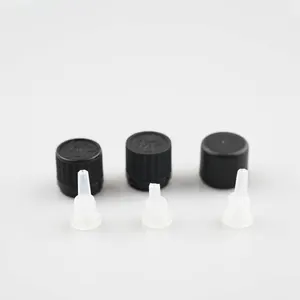 18mm nero CRC bambino di sicurezza in plastica a prova di manomissione tappo a prova di bambino con tappo per bottiglie di vetro olio 30ml