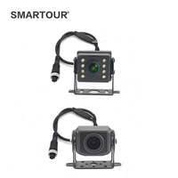 Caméra de recul Smartour pour véhicules utilitaires AHD 480P IP67 étanche, grand angle fisheye, vision nocturne, détection de lignes de stationnement
