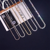 Collier Chaîne Tennis Hip Hop Moissanite VVS1 S925 2mm 3mm 4mm 5mm 6.5mm Effet Diamant Givré, Meilleures Ventes