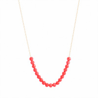 Collier en perles acryliques facettées faites à la main, couleur bonbon, pour femmes, idéal pour les cadeaux d'anniversaire et de fête des mères - Vente en gros