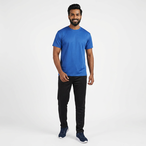 T-shirts de sport pour hommes à séchage rapide, col rond basique, 100 % coton, coupe classique, imprimés en sérigraphie, manches courtes, respirants - Product Image 5