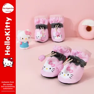 Chaussures <span class=keywords><strong>pour</strong></span> <span class=keywords><strong>chien</strong></span> en tissu imperméable à semelle souple <span class=keywords><strong>pour</strong></span> petites races, antidérapantes, fines, respirantes, couvre-pieds d'intérieur, toutes saisons - Product Image 3