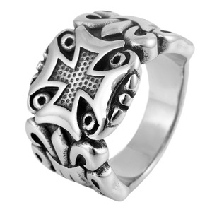 Yunnique – bague en argent à motif croisé, unisexe, style Punk, bijoux, cadeau, bagues à la mode - Product Image 5