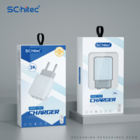 Venta al por mayor de alta calidad personalizado certificado súper rápido plegable teléfono celular adaptador inteligente tipo C PD cargador de pared