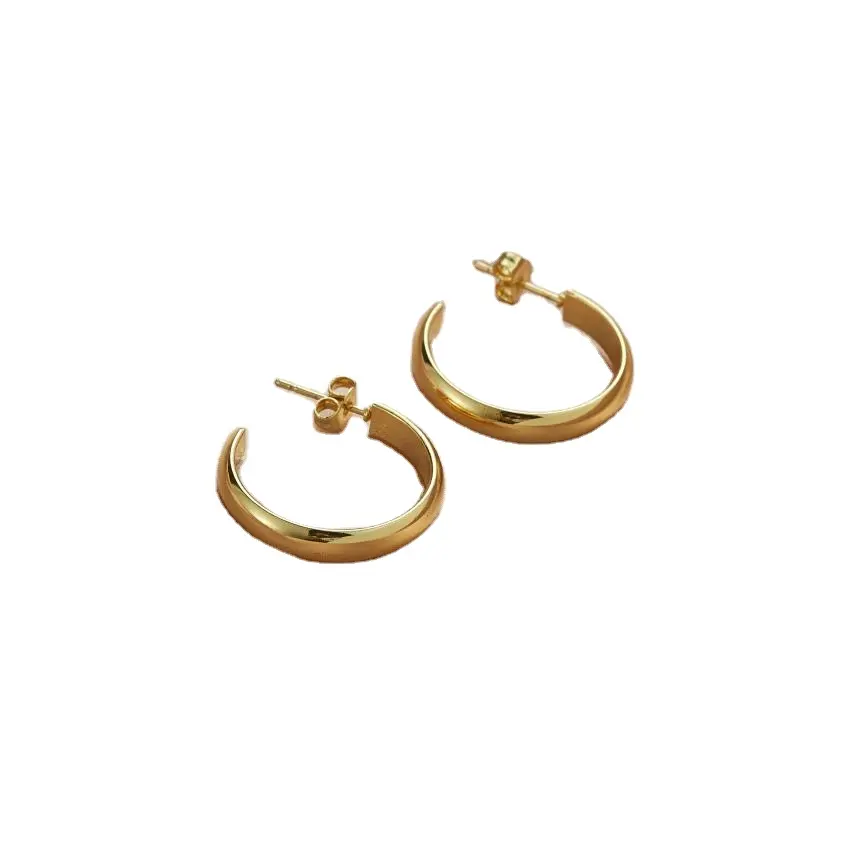 China jewelry manufacturers wholesale high quality 18K gold Hoop Earrings for Women Lightweight Chunky Hoop Earrings