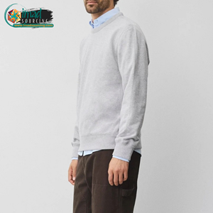 Sweat-shirt à col rond en molleton pour homme, manches longues, décontracté, confortable, à porter tous les jours - Product Image 2
