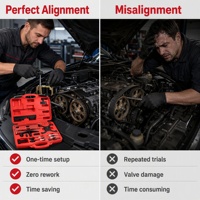 Kit d'outils de calage moteur YIZHE pour voitures 1.4 1.6 1.8 2.0L, outils de blocage de vilebrequin et d'arbre à cames, ensemble de maintien de came VVT en acier à haute teneur en carbone