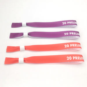 <span class=keywords><strong>Bracelet</strong></span> personnalisé en tissu et nylon, bracelets ajustables avec Clip en plastique, pour une utilisation à une fois - Product Image 3
