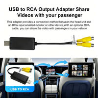 Adaptateur de sortie vidéo USB vers CVBS vers câble RCA, entrée USB, 2 ports de sortie vidéo pour autoradio Android, lecteur DVD, navigation GPS
