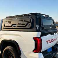 ANRICA Hard Aluminum Truck Bed Topper Camper Shell Manuel Pliant Trois Portes Étanche Verrouillable Bâche de Caisse de Camion