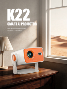 Mini projecteur LED K22, Android 12 OS, plus de 8000 applications, décodage 4K natif 1080P, ajustement automatique de l'écran, WiFi6, Bluetooth, projecteur vidéo pour cinéma maison - Product Image 2