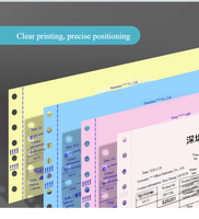 Papier autocopiant continu 5 feuillets 9,5x11 pouces multicolore pour tickets de pesée et usage en entrepôt