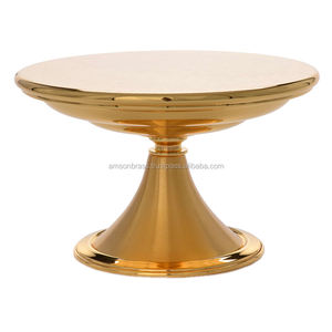 Soportes de pastel de metal más vendidos del fabricante en la India Soporte de pastel de aluminio de metal decorativo dorado - Product Image 1