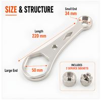 Llave para Tapas de Horquilla WP para Ktm EXC EXCF SX SXF XC XCW 125 150 250 300 350 Herramienta de Reparación de Amortiguadores Traseros Husqvarna TC FC TX TE FE
