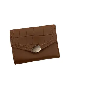 Fashionable Coin Purse for Students with Mini Card Slots and Convenient Design Three-fold Ladies' Wallet