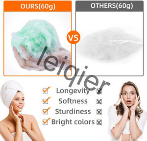 Éponge de bain personnalisée avec logo, boule de douche exfoliante pour le corps, nettoyant corporel, exfoliant pour la peau - Product Image 4