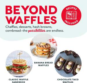 Máquina para Hacer Waffles 2025, Plancha Antiadherente para Waffles, Panqueques, Paninis, Desayuno, Almuerzo, Merienda, Electrodomésticos - Product Image 5