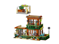 Nouveau modèle disponible XMORK : Ensemble de construction 3-en-1 pour café avec lumières, jouets décoratifs pour exposition