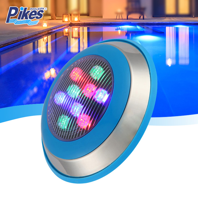 2025 Factory Direct IP68 AC 12V RGB Waterproof LED Pool Lights for SPA Ponds Pikes PK6001 120 Beam Angle 18W Stainless Steel