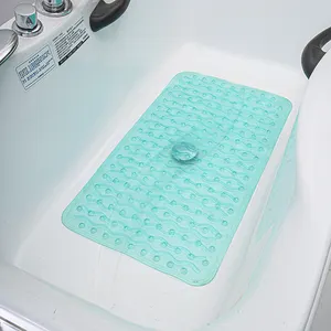 Tapis de bain douche antibactérien antidérapant personnalisé tapis de salle de bain en pvc pour baignoire salle de bain