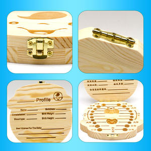 Caja de Madera para Guardar Dientes de Leche, Cabello y Cordón Umbilical para Niños y Niñas, Recuerdo de Bebé - Product Image 4