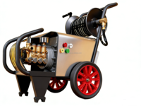 Nettoyeur haute pression électrique industriel 3000W avec moteur à induction en cuivre pur et enrouleur de tuyau, nettoyeur haute pression commercial