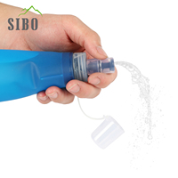 Bouteille d'eau souple en TPU de 500 ml, sans silicone, recyclable, étanche, écologique, pour la randonnée et le trekking, large ouverture