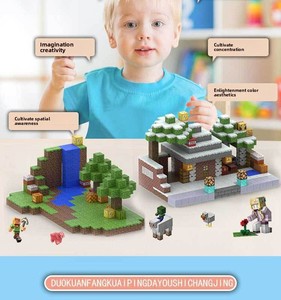 Jouet de construction éducatif magnétique 3D en cubes de plastique de 2 cm, blocs de puzzle de mon monde - Product Image 5