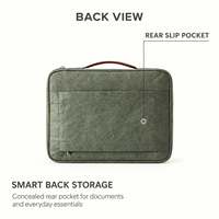 Sac pour ordinateur portable Tyvek de 14 pouces avec poignée, housse rembourrée pour ordinateur, étui de transport pour voyages d'affaires avec plusieurs compartiments