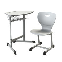 Ensembles de bureaux et chaises modernes de haute qualité pour étudiants, mobilier scolaire primaire en métal, vente en gros