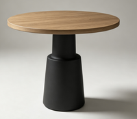 Table d'hôtel moderne en contreplaqué avec structure métallique - Design élégant, durable et facile à nettoyer pour appartement et chambre à coucher