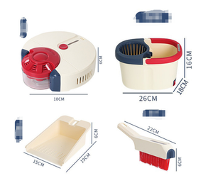 Jouets pour enfants apprentissage éducatif Simulation <span class=keywords><strong>aspirateur</strong></span> <span class=keywords><strong>jouet</strong></span> électrique balayeuse ménage ensemble d'outils de nettoyage jouets de nettoyage - Product Image 4